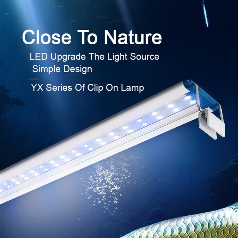 Aquarium Marine Lights - Lámpara extensible impermeable con clip para