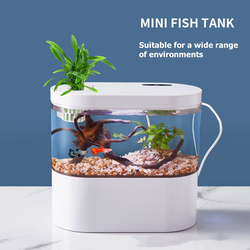 Marine Aquarium Water Change - Mini Acuario de Escritorio con Sistema