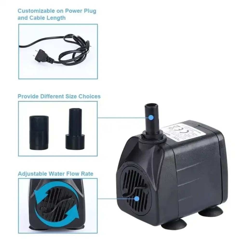 Marine Aquarium Water - Bomba de Agua Sumergible Negra, Ultra
