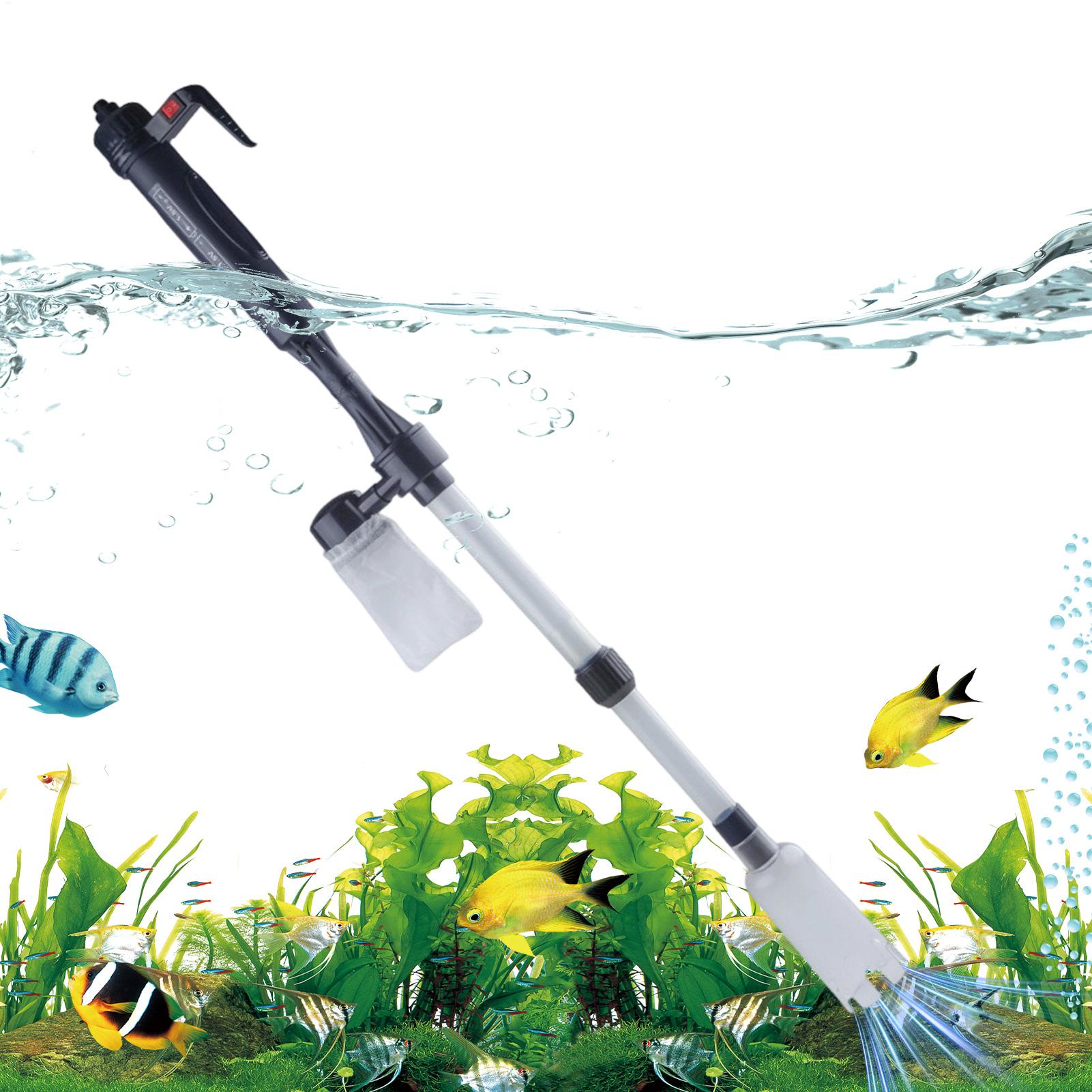 Marine Aquarium Water Change - Aspirador de Acuario Telescópico Ajustable, Bomba