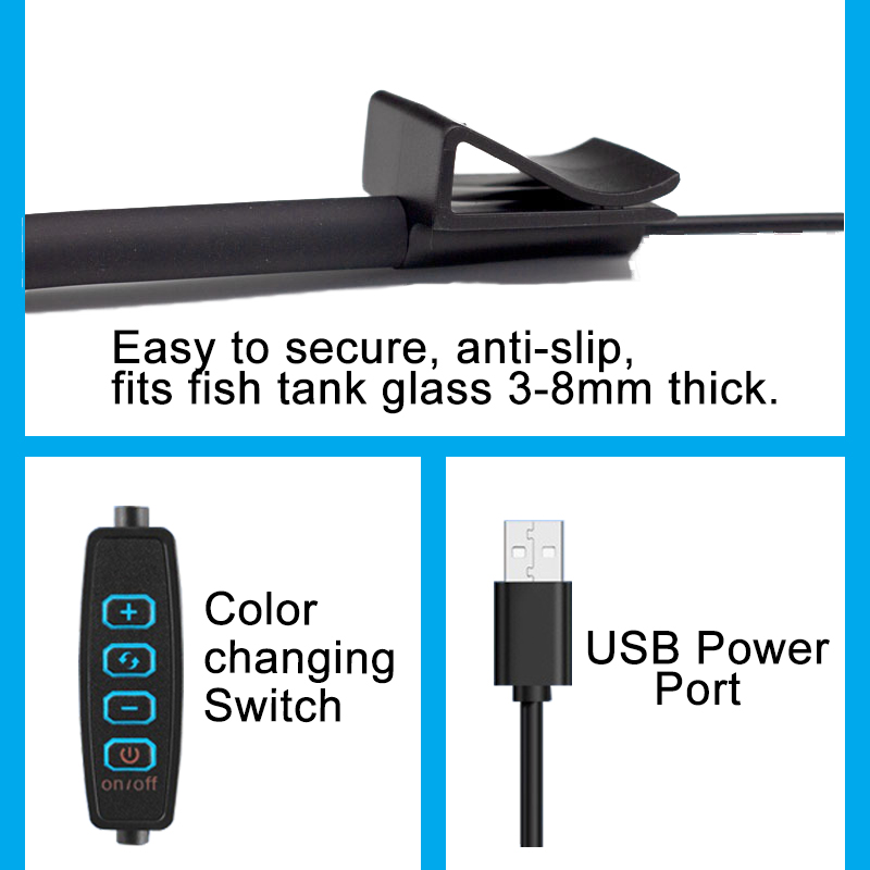 Lámpara LED USB para acuario,  - Marine Aquarium Lamp reseña y precio