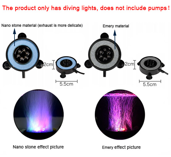 Luz LED de burbuja de aire par - Marine Aquarium Water Change reseña y precio